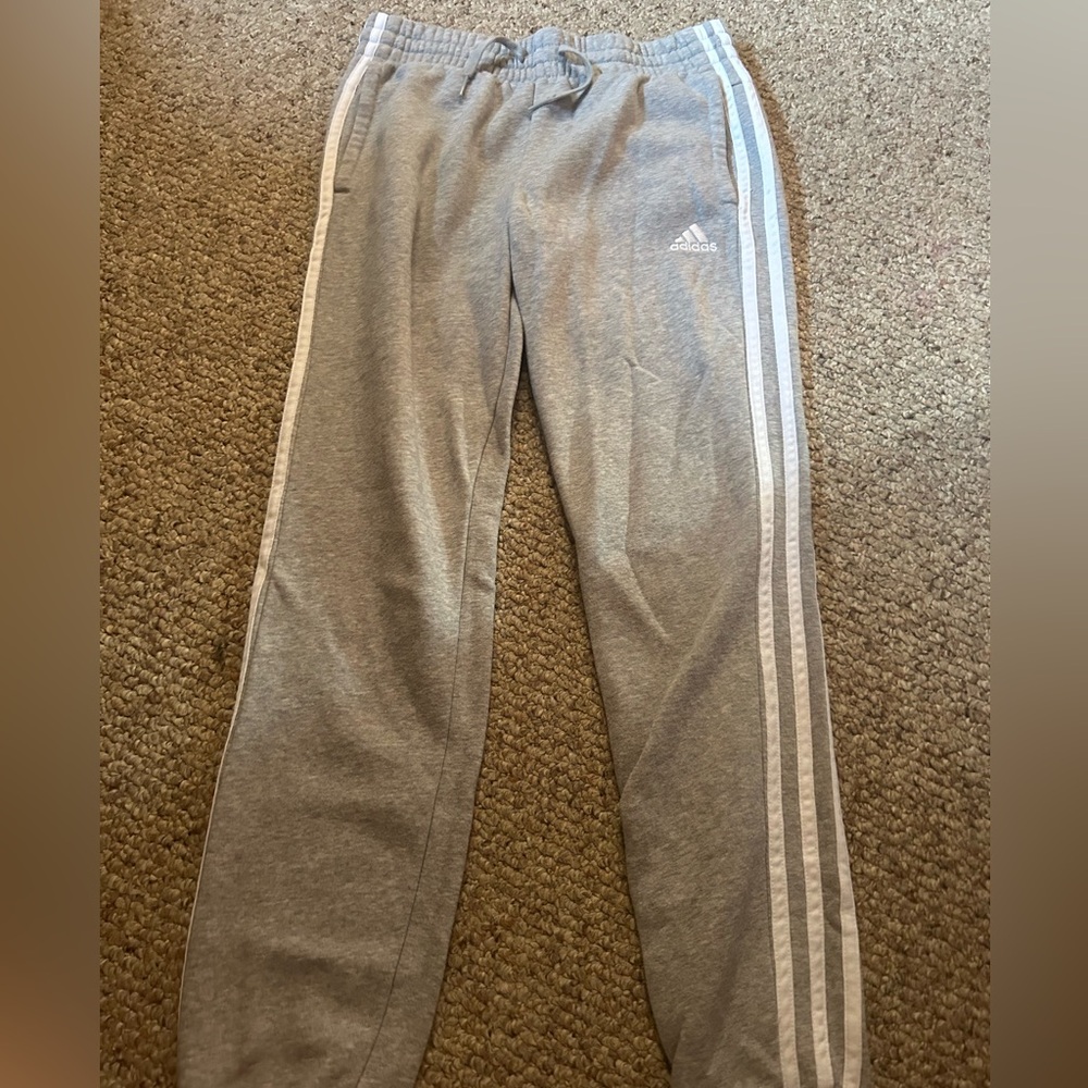 Adidas sweat pants, size small, grey.